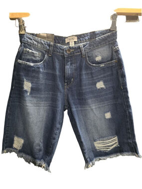 Myra Bag Blue Distressed Frayed Hem Jean Shorts Size M NWT
